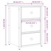 vidaXL Κομοδίνα 2 τεμ. Sonoma Δρυς 40 x 36 x 60 εκ. Επεξεργασμένο Ξύλο