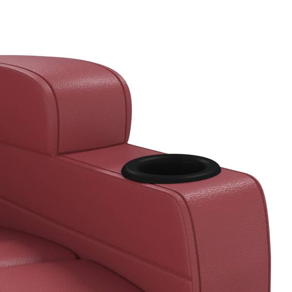 vidaXL Πολυθρόνα Ανακλινόμενη Μπορντό από Συνθετικό Δέρμα