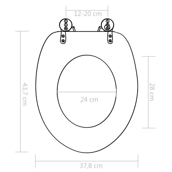 vidaXL Καλύμματα Λεκάνης Soft Close 2 τεμ. Σχέδιο Νέα Υόρκη από MDF