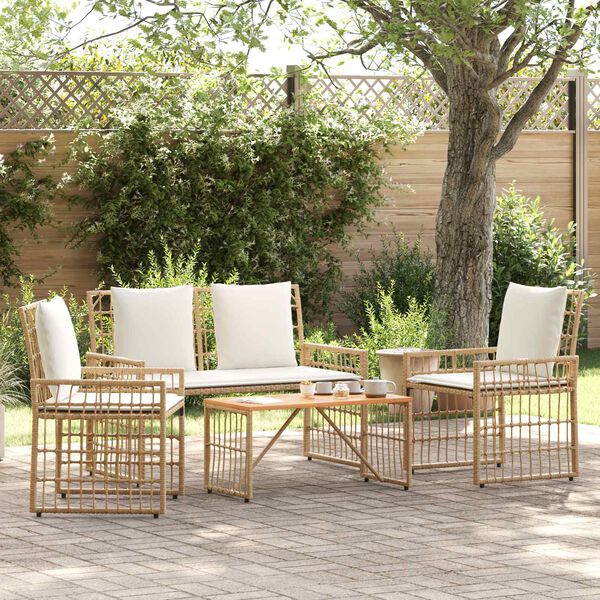 vidaXL &Sigma;&epsilon;&tau; &Epsilon;&xi;&omega;&tau;&epsilon;&rho;&iota;&kappa;ώ&nu; &Epsilon;&pi;ί&pi;&lambda;&omega;&nu; 4 pcs &Phi;&upsilon;&sigma;&iota;&kappa;ό &kappa;&alpha;&iota; &Kappa;&rho;έ&mu;&alpha; &Lambda;&epsilon;&upsilon;&kappa;ό