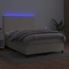 vidaXL &Kappa;&rho;&epsilon;&beta;ά&tau;&iota; Boxspring &mu;&epsilon; &Sigma;&tau;&rho;ώ&mu;&alpha; & LED &Kappa;&rho;&epsilon;&mu; 140x190 &epsilon;&kappa;. &Sigma;&upsilon;&nu;&theta;. &Delta;έ&rho;&mu;&alpha;