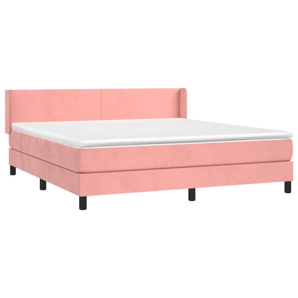 vidaXL &Kappa;&rho;&epsilon;&beta;ά&tau;&iota; Boxspring &mu;&epsilon; &Sigma;&tau;&rho;ώ&mu;&alpha; &Rho;&omicron;&zeta; 180x200 &epsilon;&kappa;. &Beta;&epsilon;&lambda;&omicron;ύ&delta;&iota;&nu;&omicron;