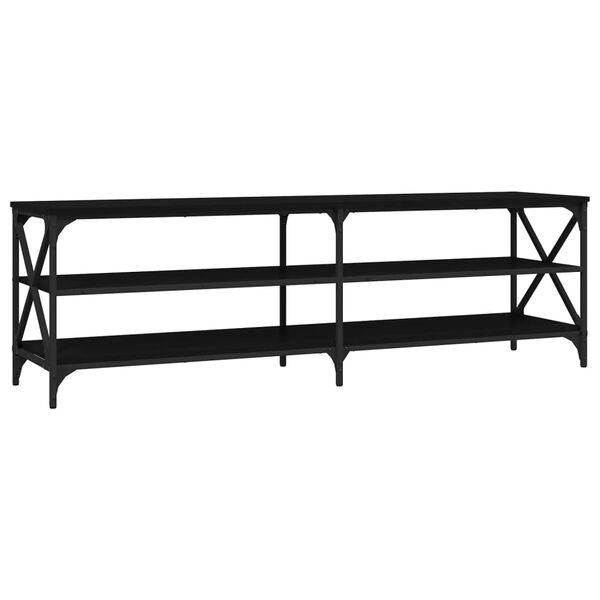 vidaXL Έπιπλο Τηλεόρασης Μαύρο 160x40x50 εκ. από Επεξεργασμένο Ξύλο