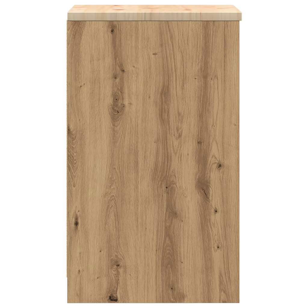 vidaXL ντουλάπι αποθήκευσης γκαράζ 40x51x85 εκ μασίφ ξύλο πεύκο