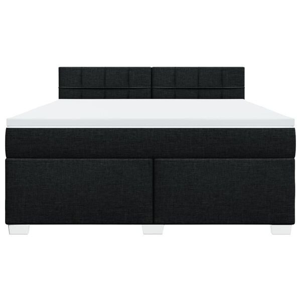 vidaXL &Kappa;&rho;&epsilon;&beta;ά&tau;&iota; Boxspring &mu;&epsilon; &Sigma;&tau;&rho;ώ&mu;&alpha; &Mu;&alpha;ύ&rho;&omicron; 180x200 &epsilon;&kappa;. &Upsilon;&phi;&alpha;&sigma;&mu;ά&tau;&iota;&nu;&omicron;