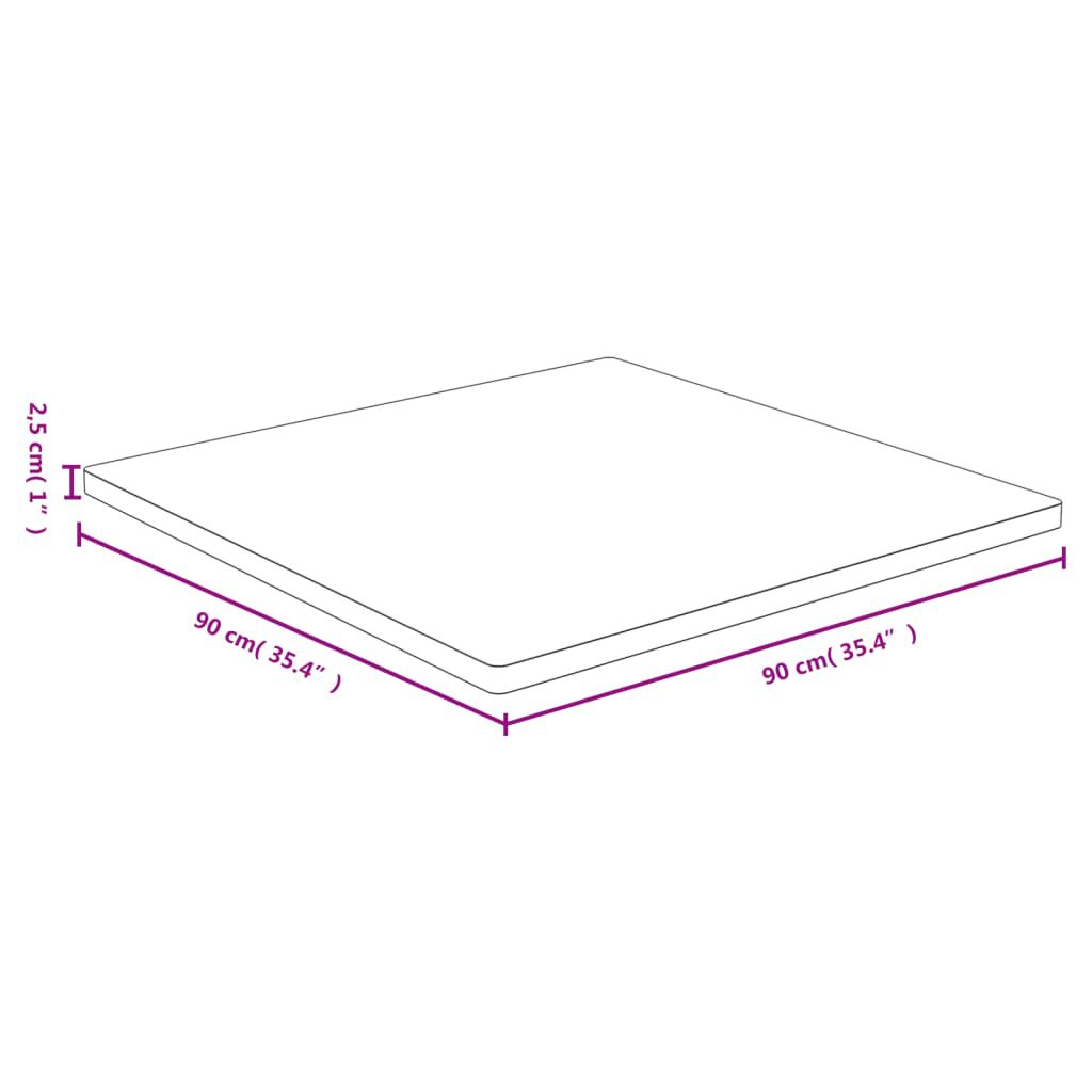 vidaXL Επιφάνεια Τραπεζιού 90x90x2,5 από Μπαμπού