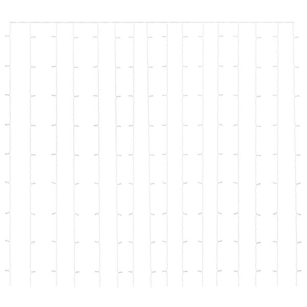 vidaXL Κουρτίνα LED Φωτάκια 300 LED Πολύχρωμα 3 x 3 μ. 8 Λειτουργίες