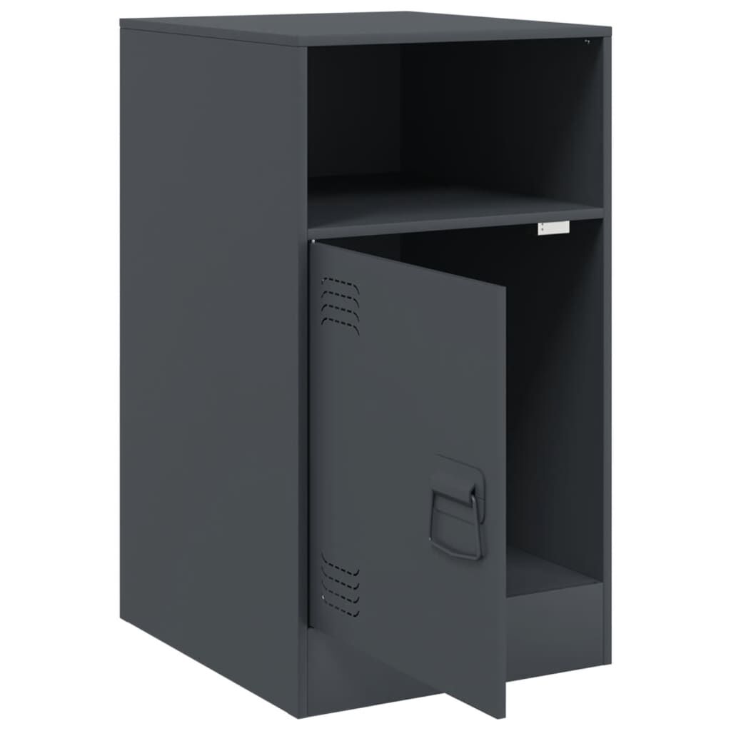 vidaXL Κομοδίνο Ανθρακί 34,5x39x62 εκ. από Χάλυβα