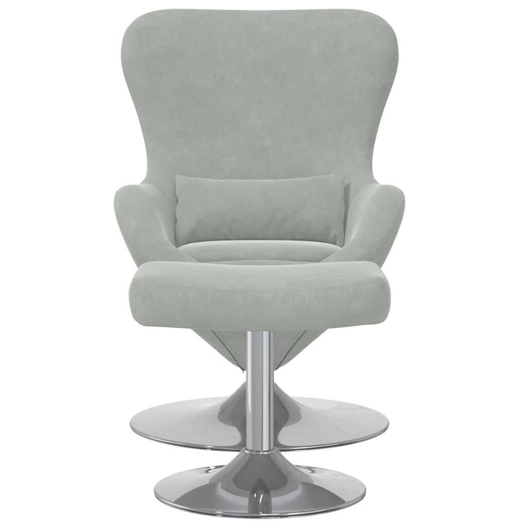 vidaXL Κάθισμα-αυγό 2 pcs Ανοιχτό γκρι 63 x 73 x 90 εκ Βελούδο