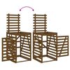 vidaXL Αποθ. Τροχήλατου Κάδου Μελί 84x90x128,5 εκ. Μασίφ Ξύλο Πεύκου