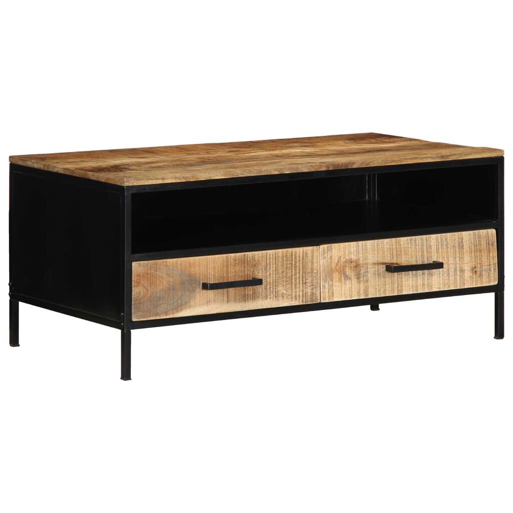 vidaXL Τραπεζάκι Καφέ 90x50x40 cm Μασίφ Ξύλο Ρουστίκ Μάνγκο