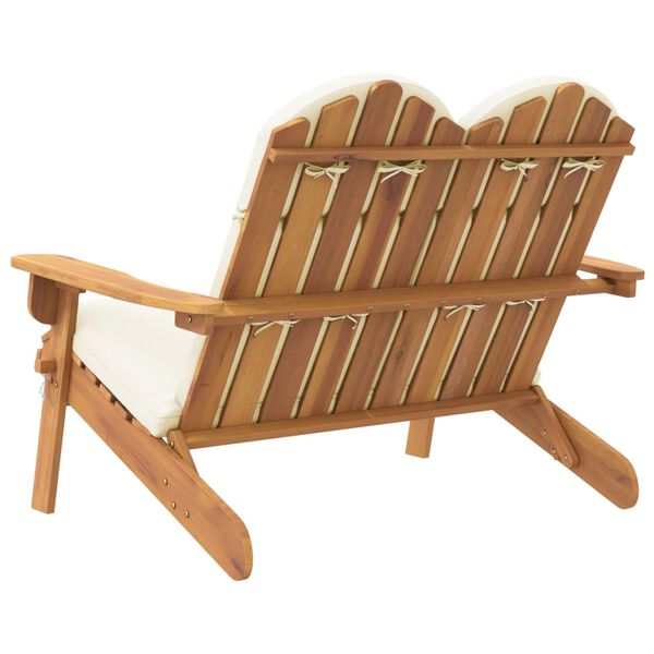 vidaXL Παγκάκι Κήπου Adirondack με Μαξιλάρια 126 εκ Μασίφ Ξύλο Ακακίας
