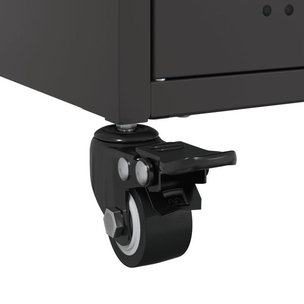 vidaXL Ντουλάπι Μαύρο 68x39x72 εκ. από Χάλυβα