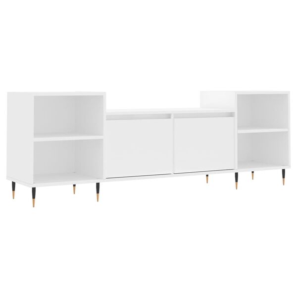 vidaXL Έπιπλο Τηλεόρασης Λευκό 160 x 35 x 55 εκ. Επεξεργασμένο Ξύλο