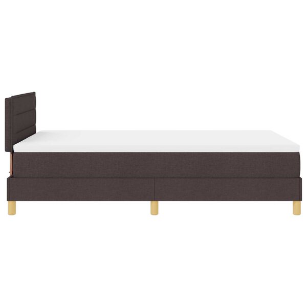 vidaXL Box Spring Κρεβάτι Σκούρο καφέ Ξύλο 120 x 200 cm Ανθεκτικό