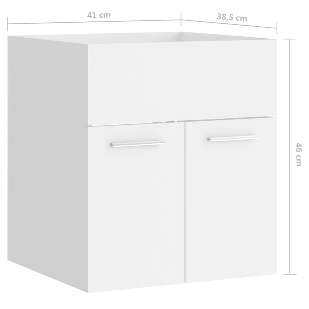 vidaXL Ντουλάπι Νιπτήρα Λευκό 41x38,5x46 εκ. από Επεξεργασμένο Ξύλο