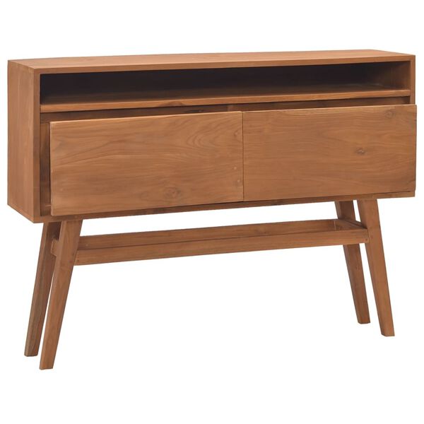 vidaXL Τραπέζι Κονσόλα 110x30x79 εκ. από Μασίφ Ξύλο Teak