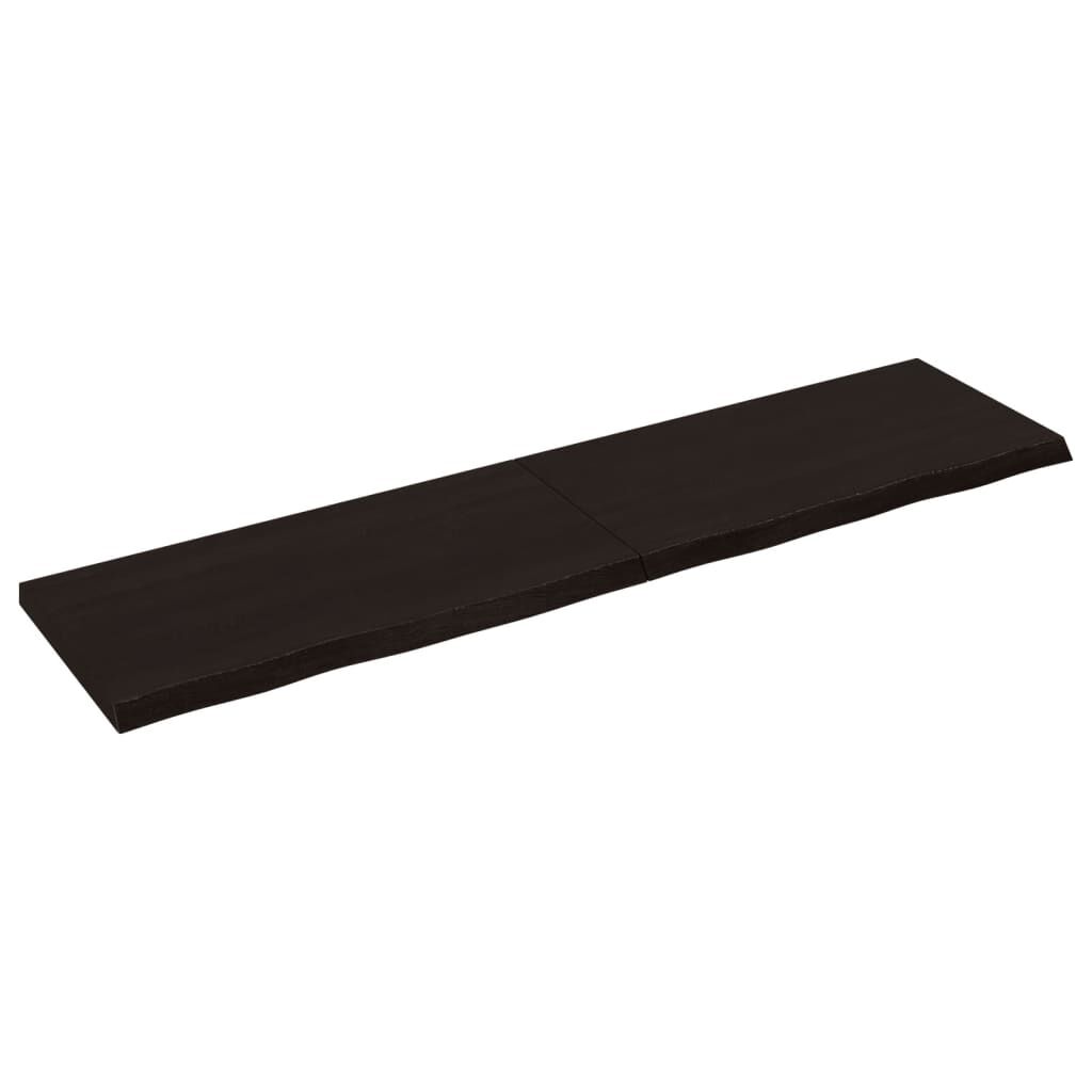 vidaXL Πάγκος Μπάνιου Σκούρο Καφέ 160x40x(2-4) εκ. Επεξεργ. Μασίφ Ξύλο