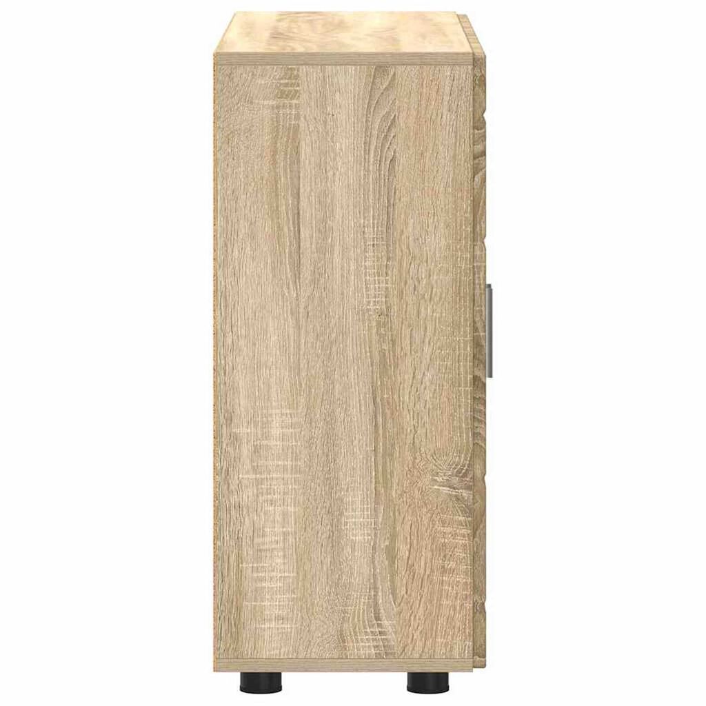 vidaXL Πλαϊνό γραφείο με ράφι με πόρτα Sonoma Δρυς 55.5 x 29 x 100 εκ