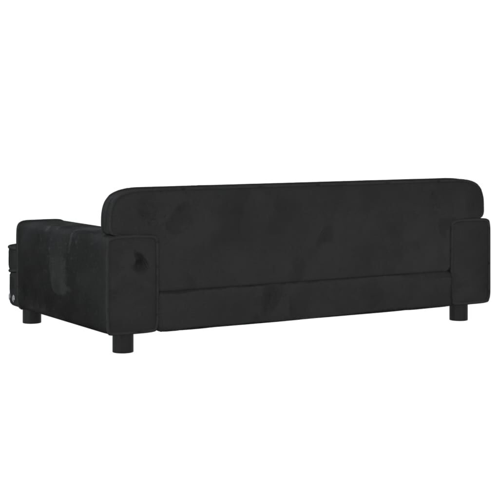 vidaXL Καναπές Παιδικός Μαύρο 90x53x30 εκ. από Βελούδο