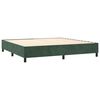 vidaXL Κρεβάτι Boxspring με Στρώμα Σκούρο Πράσινο 200x200εκ. Βελούδινο