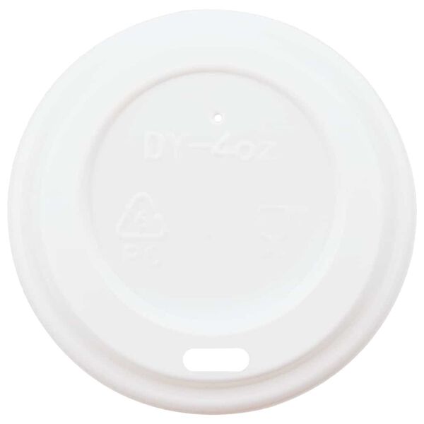 vidaXL Χάρτινα καπάκια καφέ Ø60 mm 4oz 1000 τεμάχια Λευκό πλαστικό