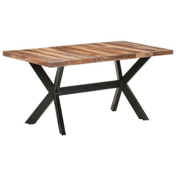 vidaXL Τραπεζαρία 160 x 80 x 75 εκ. Μασίφ Ξύλο & Μελί Φινίρισμα