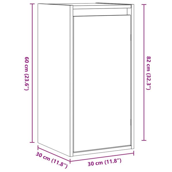 vidaXL Ντουλάπια Τοίχου 2 τεμ. Λευκά 30x30x100 εκ. Μασίφ Ξύλο Πεύκου