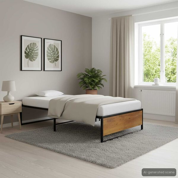 vidaXL &Pi;&lambda;&alpha;ί&sigma;&iota;&omicron; &Kappa;&rho;&epsilon;&beta;&alpha;&tau;&iota;&omicron;ύ &Mu;&alpha;ύ&rho;&omicron; 100 x 200 &epsilon;&kappa;. &Mu;&epsilon;&tau;&alpha;&lambda;&lambda;&iota;&kappa;ό