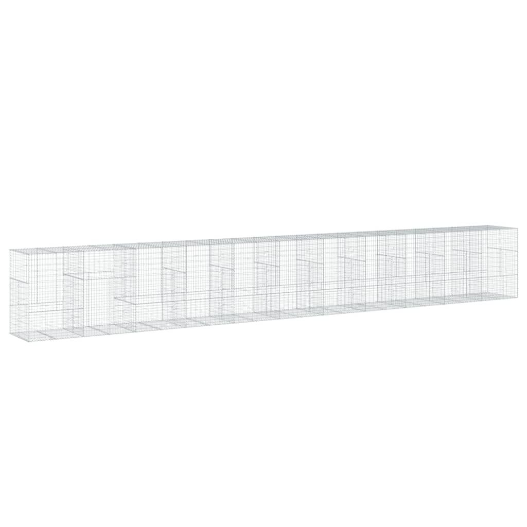 vidaXL Συρματοκιβώτιο με Κάλυμμα 1100x100x150 εκ. Γαλβανισμένο Χάλυβα