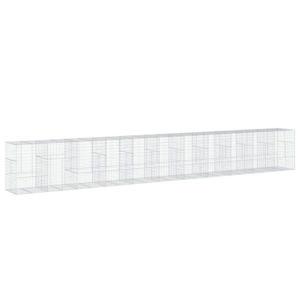 vidaXL Συρματοκιβώτιο με Κάλυμμα 1100x100x150 εκ. Γαλβανισμένο Χάλυβα
