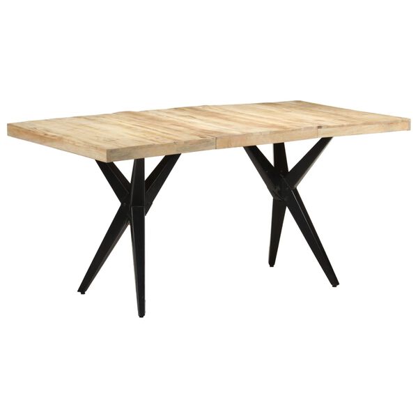 vidaXL Τραπεζαρία 160 x 80 x 76 εκ. από Ακατέργαστο Ξύλο Μάνγκο