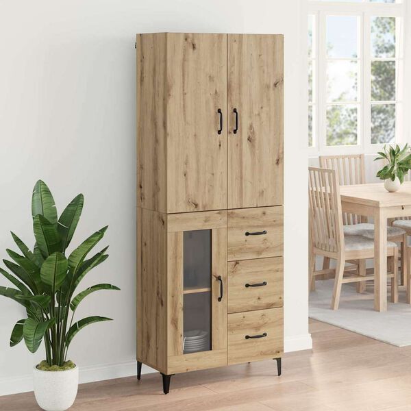 vidaXL Highboard Artisan Oak 69,5 x 34 x 180 &epsilon;&kappa;. &Epsilon;&pi;&epsilon;&xi;&epsilon;&rho;&gamma;&alpha;&sigma;&mu;έ&nu;&omicron; &xi;ύ&lambda;&omicron;