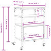 vidaXL Βάση Εκτυπωτή 3 Επιπέδων Sonoma Δρυς 50x40x76 εκ Επεξ. Ξύλο