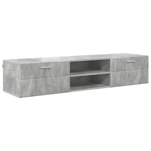 vidaXL Ντουλάπι TV με συρτάρι Γυαλιστερό λευκό 150 x 39 x 30 εκ