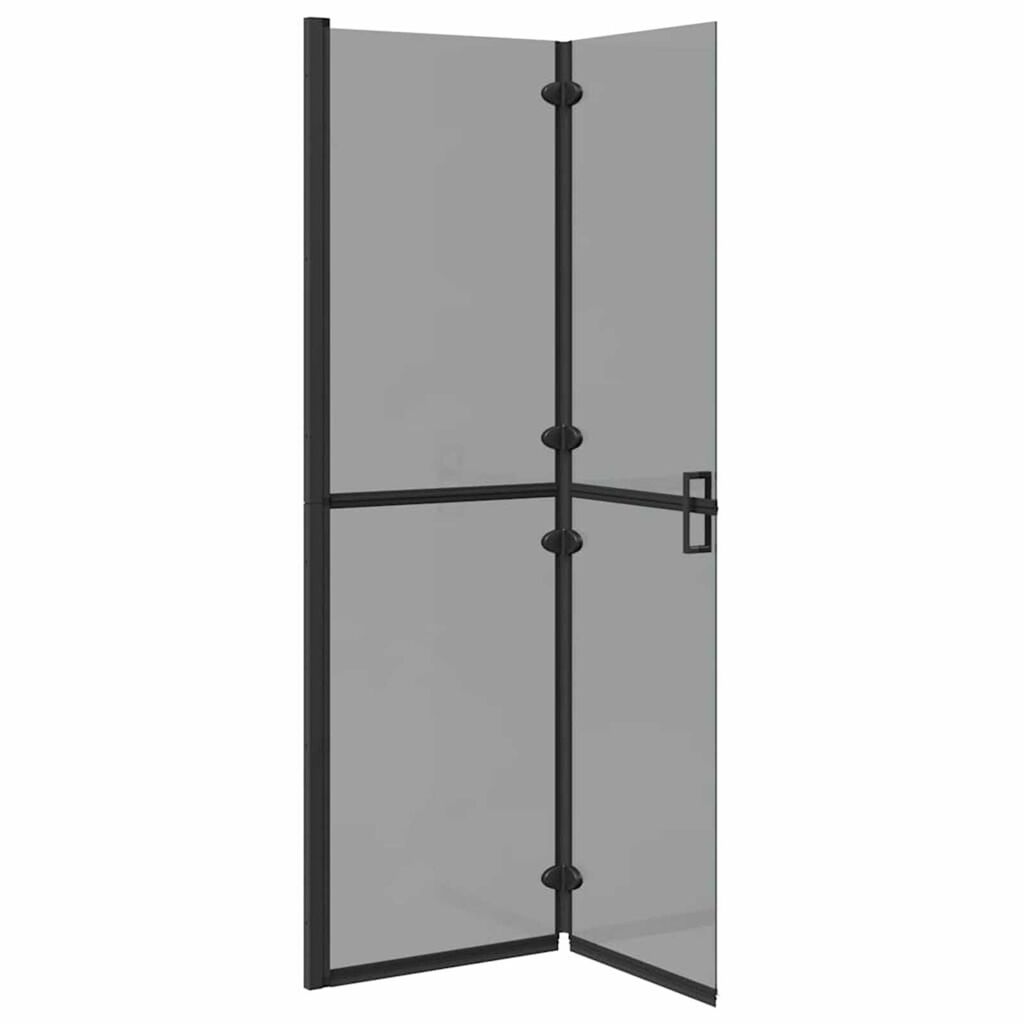 vidaXL Τοίχος ντους Walk-in Μαύρο και σκούρο διαφανές 110 x 190 cm