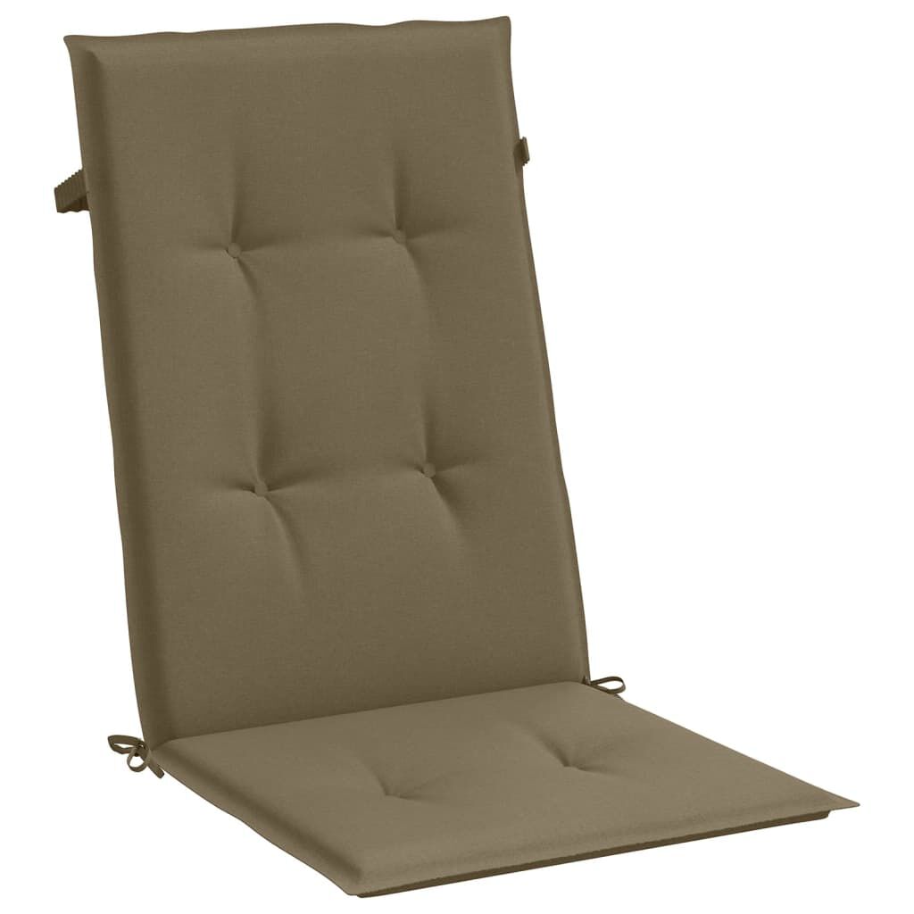 vidaXL Μαξιλάρια Καρέκλας Κήπου Πλάτη 2τεμ Taupe 120x50x4 εκ. Ύφασμα