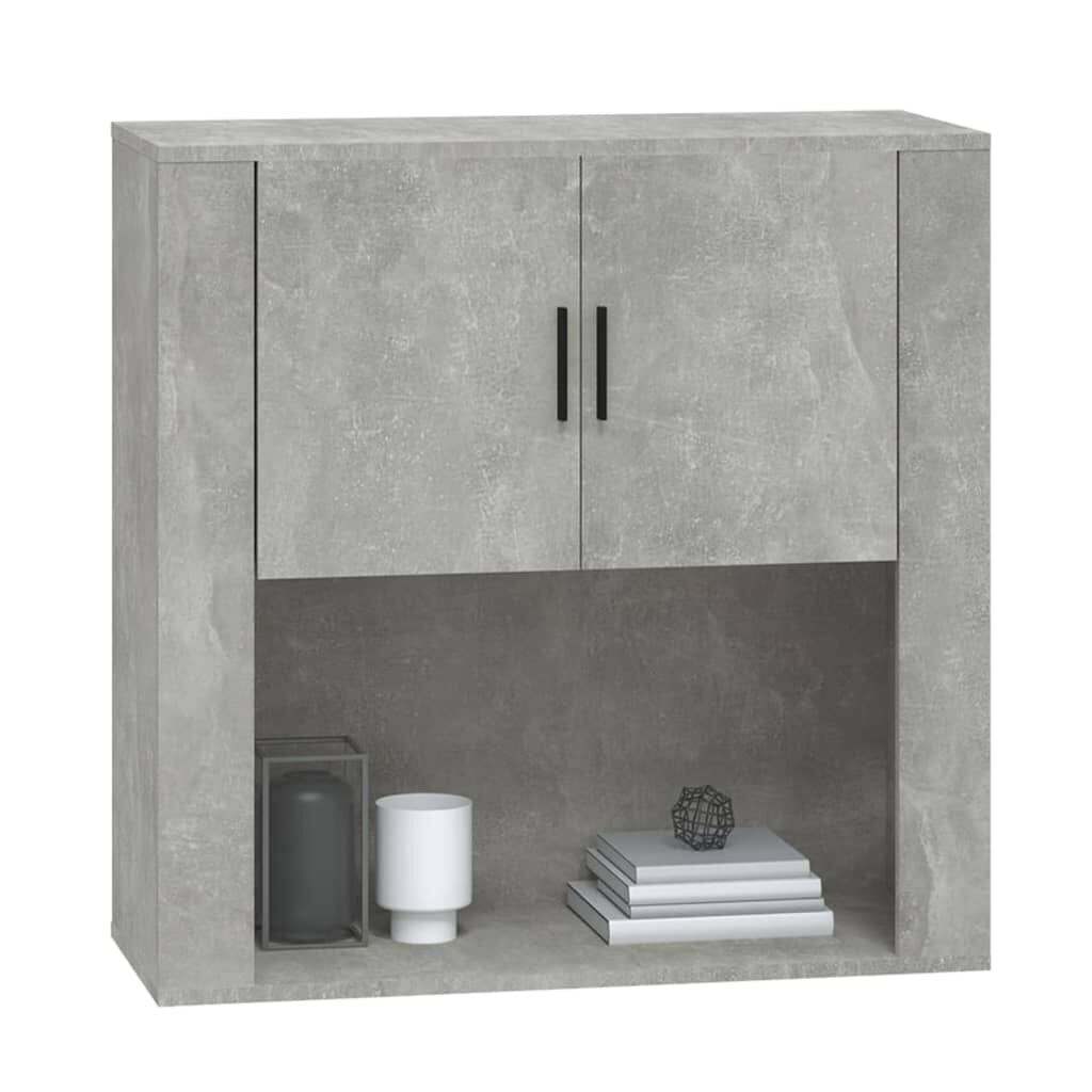 vidaXL Ντουλάπι Τοίχου Γκρι Σκυρ. 80x33x80 εκ. Επεξεργασμένο Ξύλο