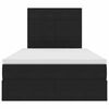 vidaXL Κρεβάτι με αποθηκευτικό χώρο και LED Μαύρο 120 x 200 cm Βελούδο