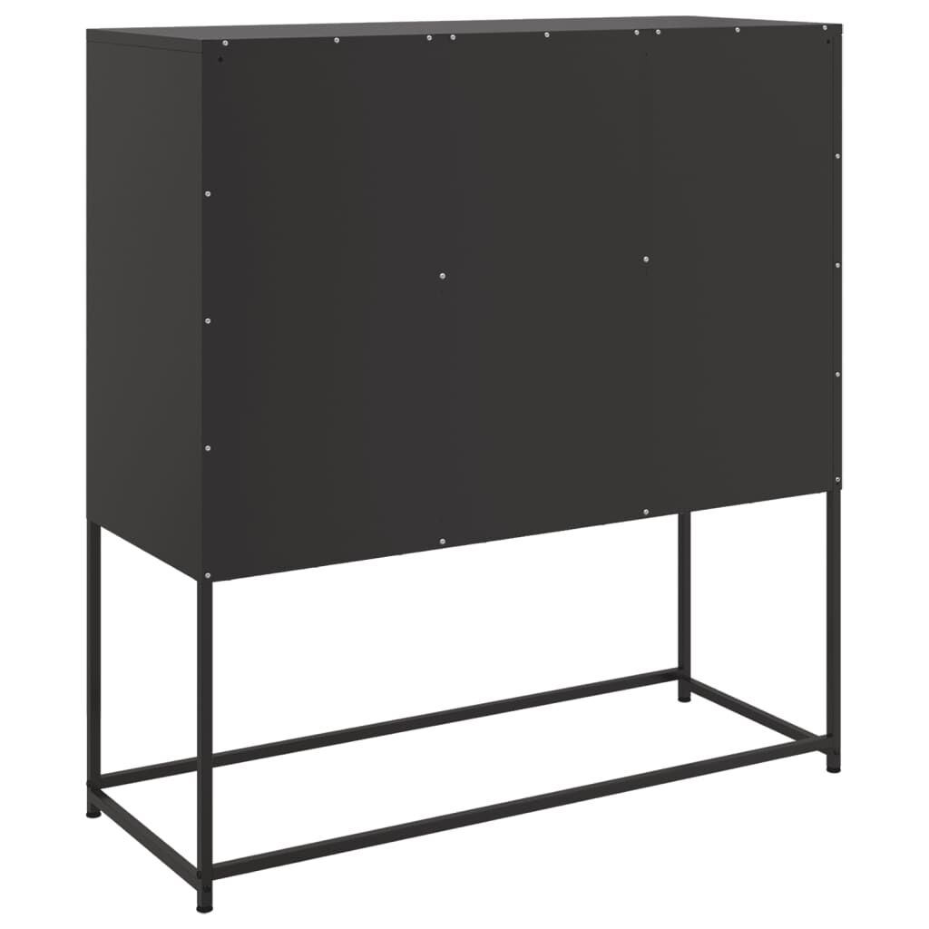vidaXL Ντουλάπι Μαύρο 100,5x39x107 εκ. Ατσάλινο