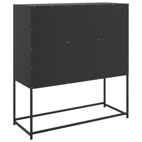 vidaXL Ντουλάπι Μαύρο 100,5x39x107 εκ. Ατσάλινο