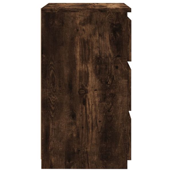 vidaXL Κομοδίνο Καπνιστή Δρυς 40x35x62,5 εκ. από Επεξεργασμένο Ξύλο