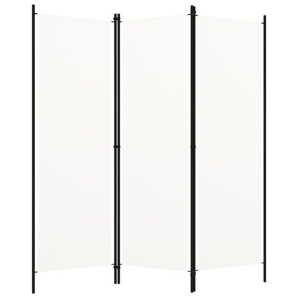 vidaXL Διαχωριστικό Δωματίου με 3 Πάνελ Λευκό 150 x 180 εκ.