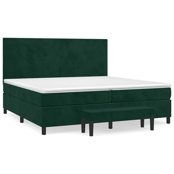 vidaXL &Kappa;&rho;&epsilon;&beta;ά&tau;&iota; Boxspring &mu;&epsilon; &Sigma;&tau;&rho;ώ&mu;&alpha; &Sigma;&kappa;&omicron;ύ&rho;&omicron; &Pi;&rho;ά&sigma;&iota;&nu;&omicron; 200x200&epsilon;&kappa;. &Beta;&epsilon;&lambda;&omicron;ύ&delta;&iota;&nu;&omicron;