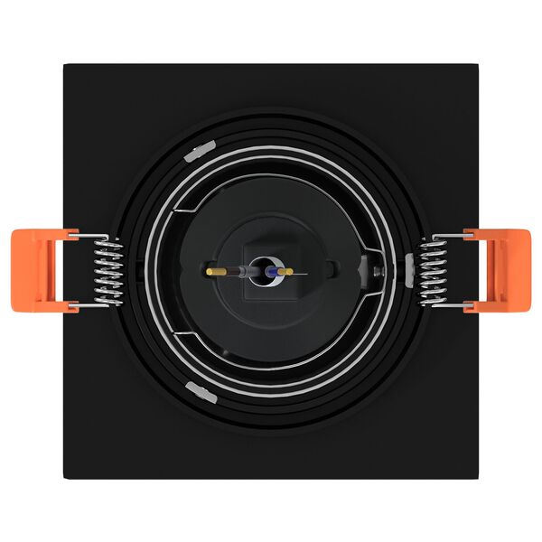 vidaXL Spotlights με προβολείς 6 pcs Μαύρο 9 x 9 x cm Αλουμίνιο