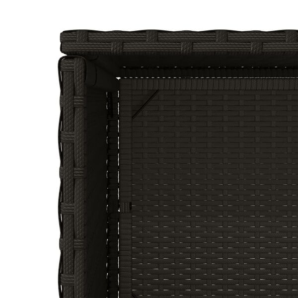 vidaXL Ντουλάπι Αποθήκευσης Κήπου Μαύρο 50x55x115 εκ. Συνθετικό Ρατάν