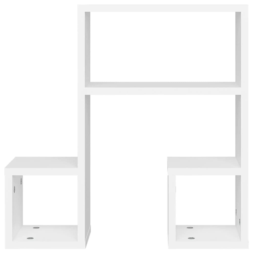 vidaXL Ραφιέρες Τοίχου 2 τεμ. Λευκές 50 x 15 x 50 εκ. από Επεξ. Ξύλο