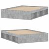 vidaXL Πλαίσιο Κρεβατιού Γκρι Σκυροδέματος 135x190 εκ. Double