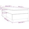 vidaXL Κρεβάτι Boxspring με Στρώμα Σκούρο Γκρι 100x200 εκ. Υφασμάτινο