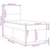 vidaXL Κρεβάτι Boxspring με Στρώμα Κρεμ 80 x 200 εκ. Υφασμάτινο